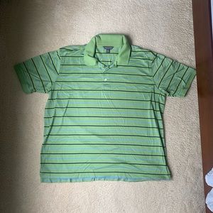 Green striped polo
